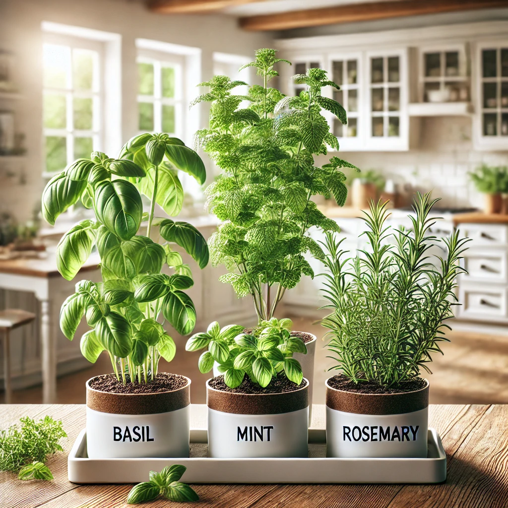 Indoor Herb Garden Grown with GreenSoulPK Seed Kit
