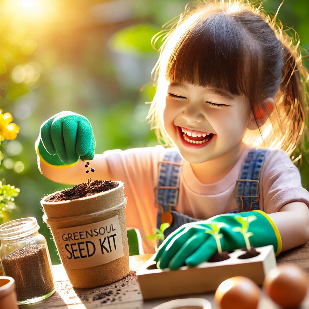 Child Gardening with GreenSoulPK Seed Kit